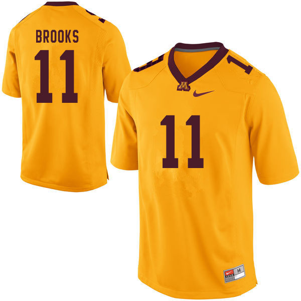 Men #11 Jornell Brooks Minnesota Golden Gophers College Football Jerseys Sale-Yellow